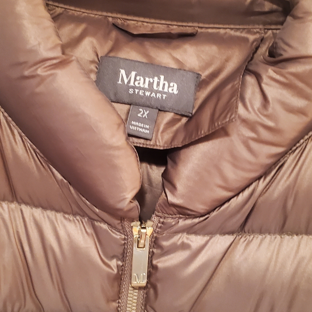 Martha Stewart Women's Quilted Vest - Brown - Picture 2 of 7